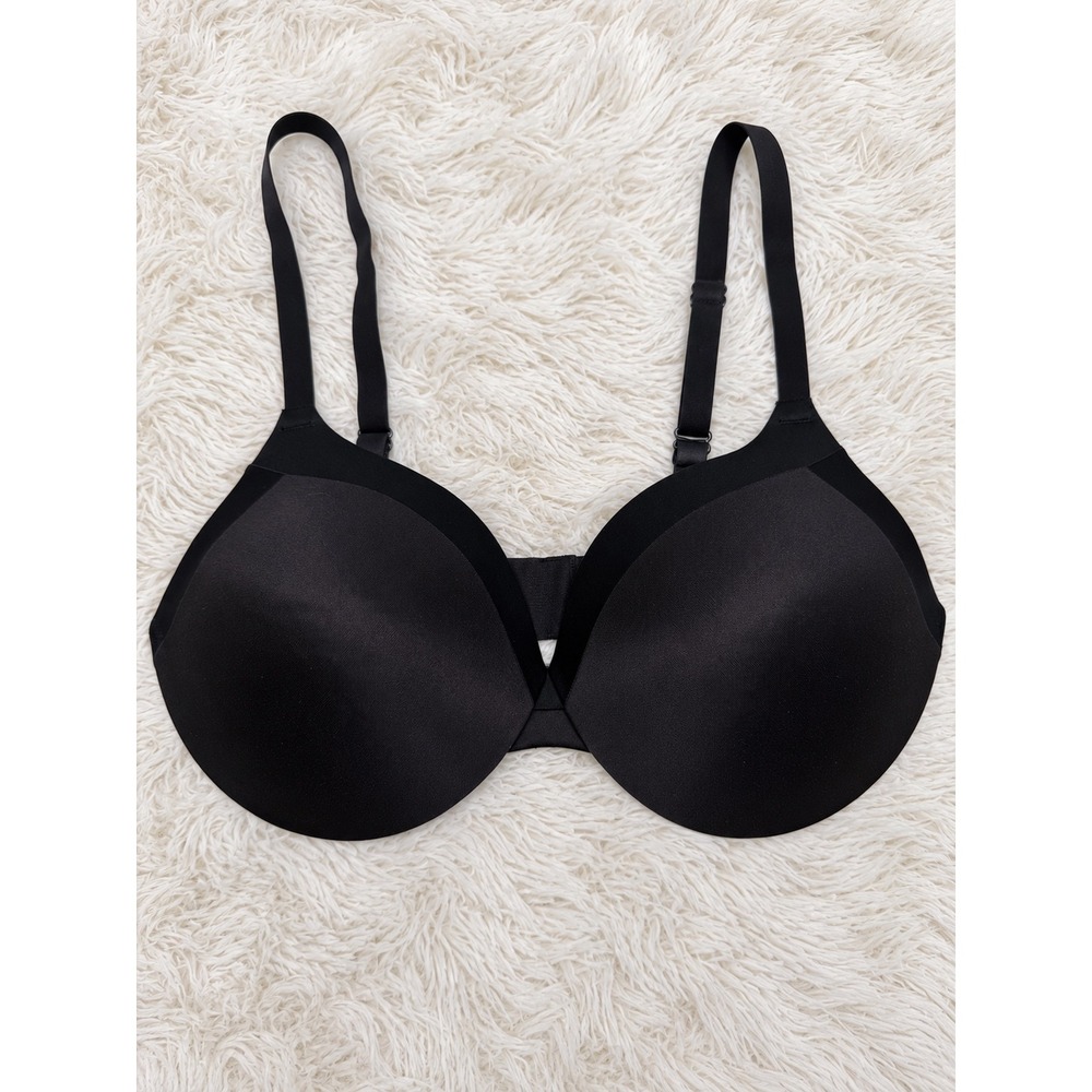 Maidenform Comfort Devotion Bra Womens 36C Black Underwire Lightly Lined T-Shirt
